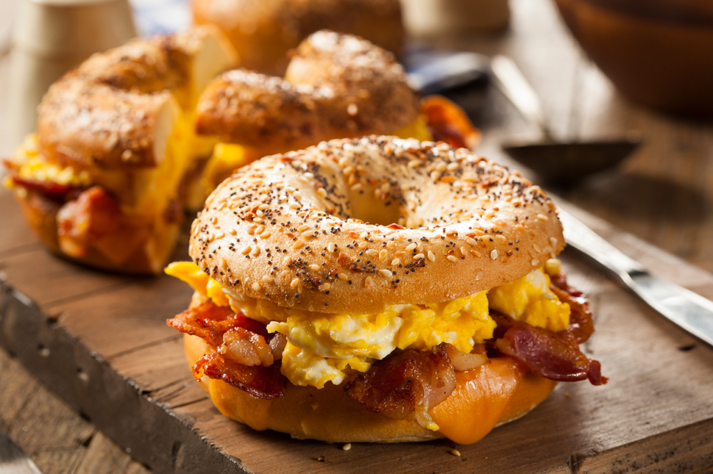 Hearty Legacy Bagel Breakfast Sandwich on a Bagel